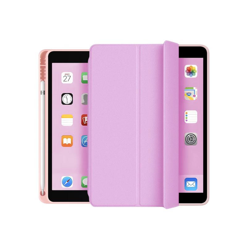 GENERICO - Fundas De iPad Con Porta Lapiz Para iPad 10.9 (10 Gen/A16) Rosado.