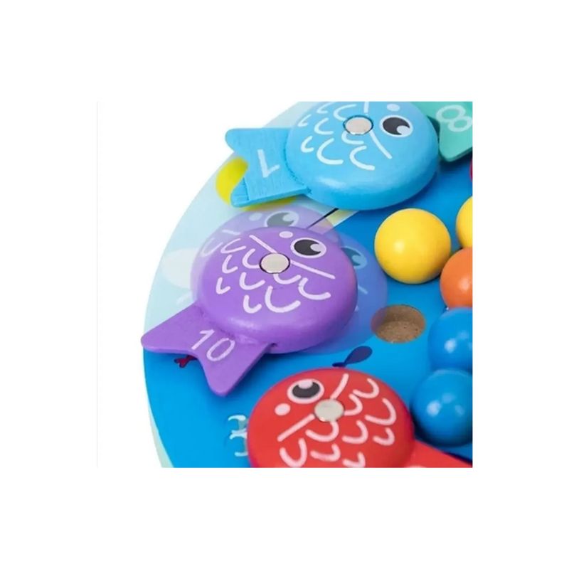 GENERICO - Juego Pesca Para Niños De Madera como Los De Antes