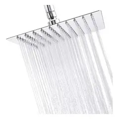 GENERICO - Plato Ducha Cuadrado Acero Inoxidable 25 Cm Sin Brazo
