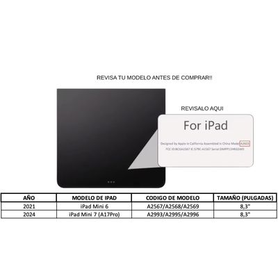 Imagen 2 del producto Fundas De iPad Con Porta Lapiz Para iPad Mini 6 / A17 Pro - Café.