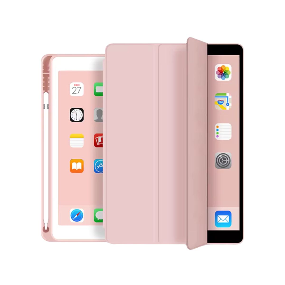 GENERICO - Fundas De iPad Con Porta Lapiz Para iPad Mini 6 / A17 Pro - Rosado.