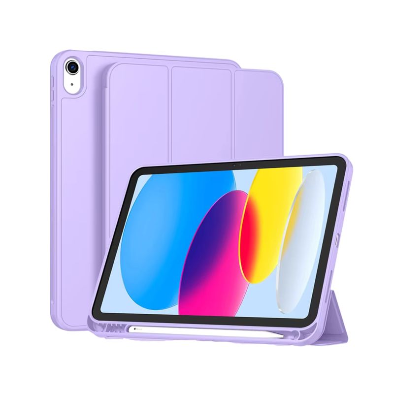 GENERICO - Fundas De iPad Con Porta Lapiz Para iPad 10.2 (7ma-8va-9na) Lavanda