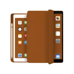 GENERICO - Fundas De iPad Con Porta Lápiz Para iPad Air 4/5 - Air 11 - Café