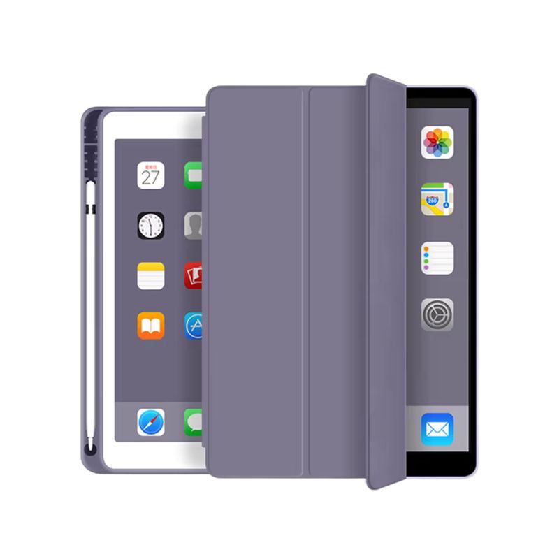 GENERICO - Fundas De iPad Con Porta Lápiz Para iPad Pro 12.9 - Air13 M2 - Lila