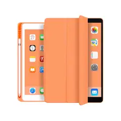 GENERICO - Fundas De iPad Con Porta Lápiz Para iPad Air 13 M2 / M3 - Naranjo