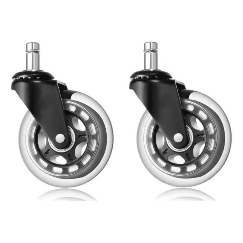 ROZENBERG SPA - Pack 2 Ruedas De Silicona Para Sillas De Oficina / Gamer
