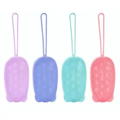 GENERICO - Esponja Exfoliante De Silicona Baño Ducha Burbujas Masajes colores.-