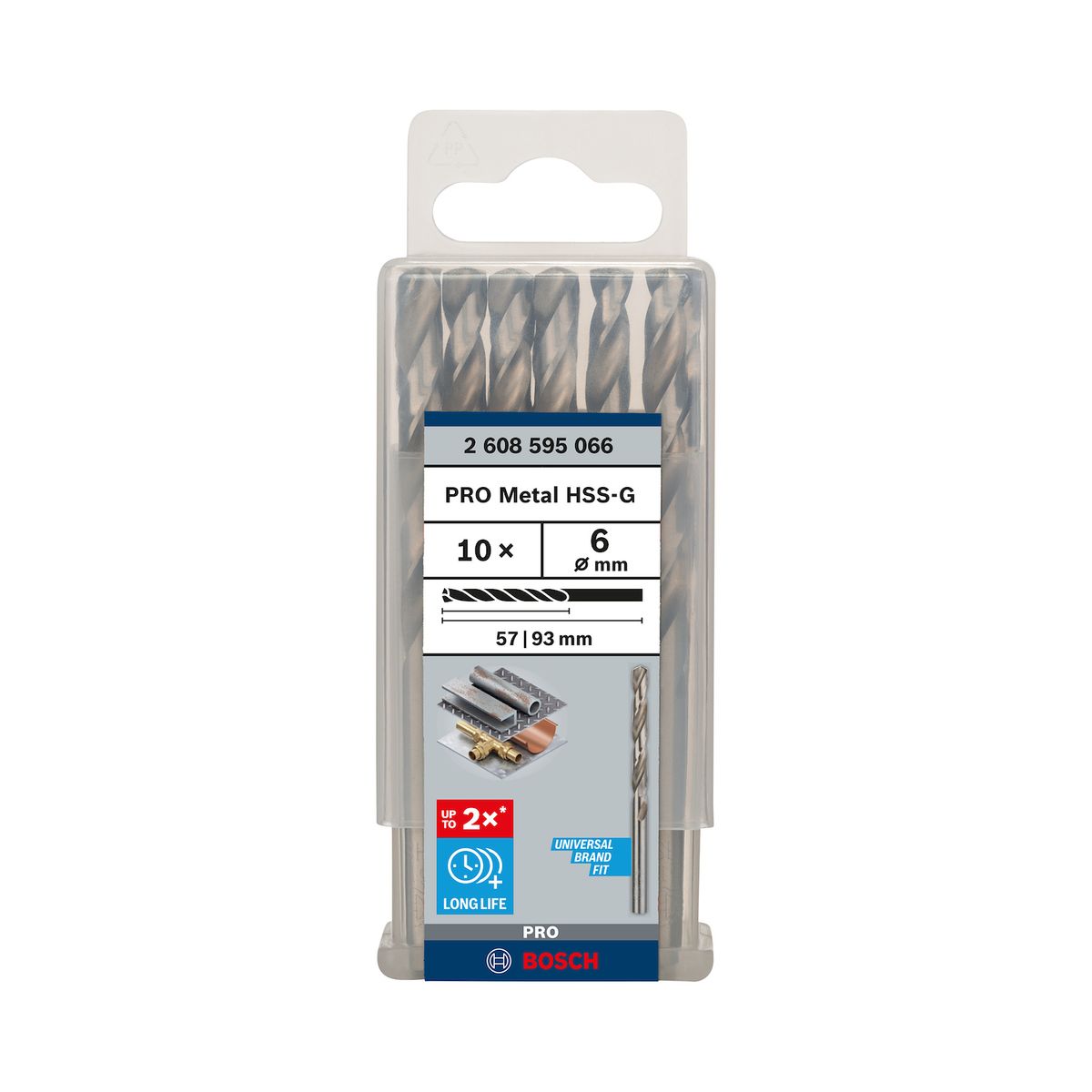 BOSCH - Broca Metal Hss-g 6.0mm 10 Unidades - Bosch