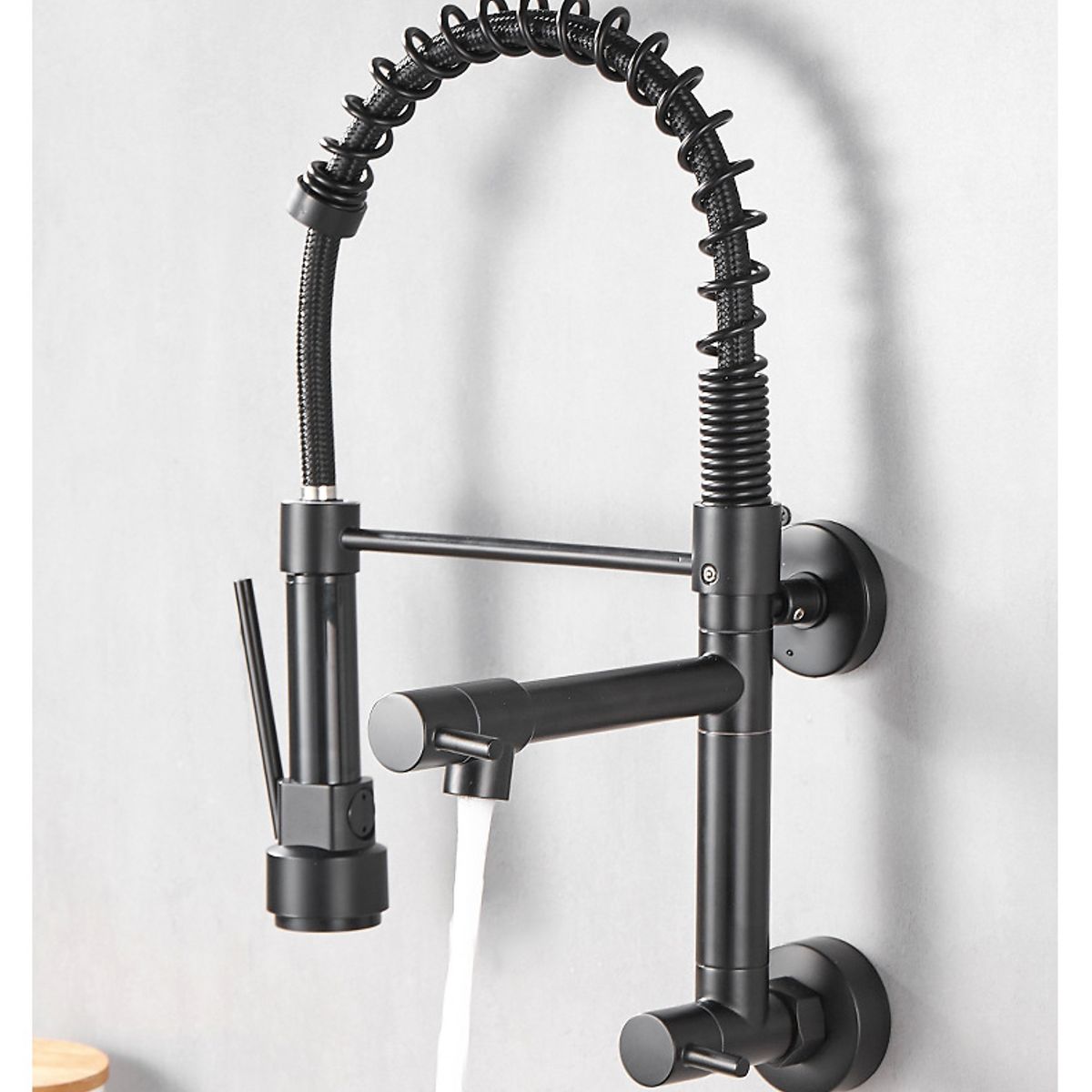 PUREPOWER - Grifo de cocina montable en pared con rociador