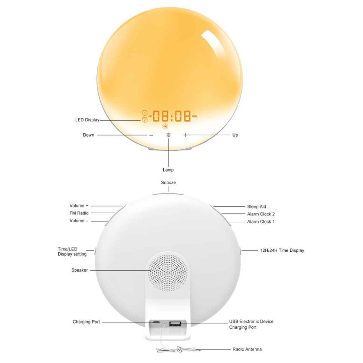 PUREPOWER - Luz con despertador simulador de amanecer