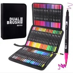 PUREPOWER - 36 Colores Plumones Doble Punta Pincel para Principiantes