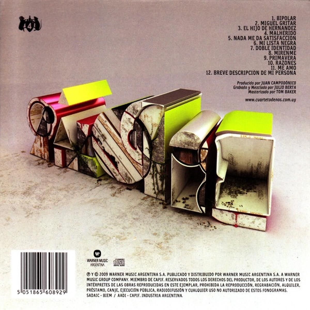 HITWAY MUSIC - CUARTETO DE NOS  - BIPOLAR DIGIPACK - CD