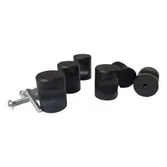 ROZENBERG SPA - Tirador Perilla Balin + Tornillo Pack 5 Unid 23x18mm Negro