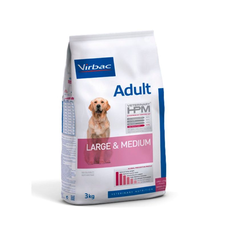 VIRBAC - Virbac HPM adult large & medium dog bolsa 3kg