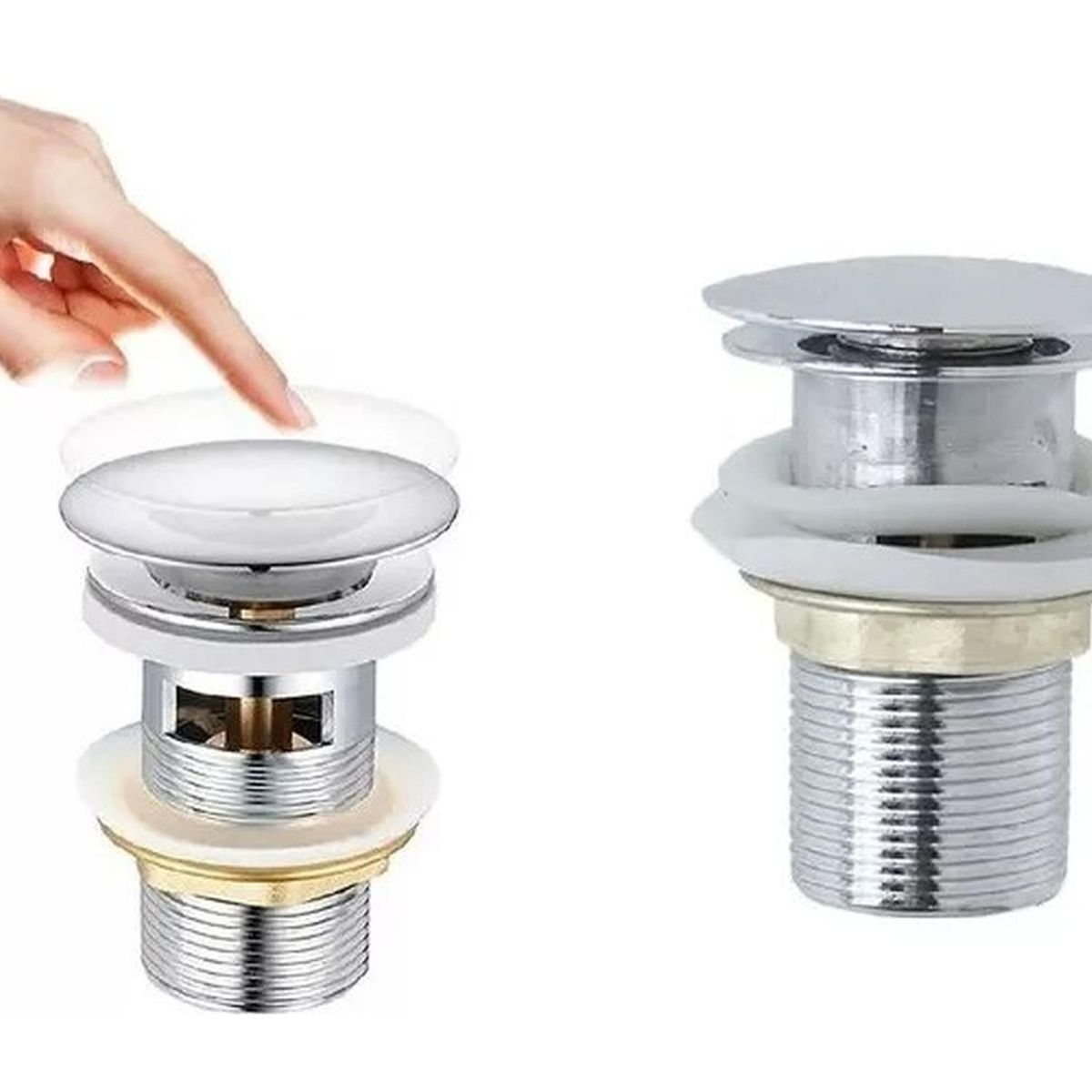TAUMM - Desague Click Clack Metal 1 1/4 Cromado Con Rebalse