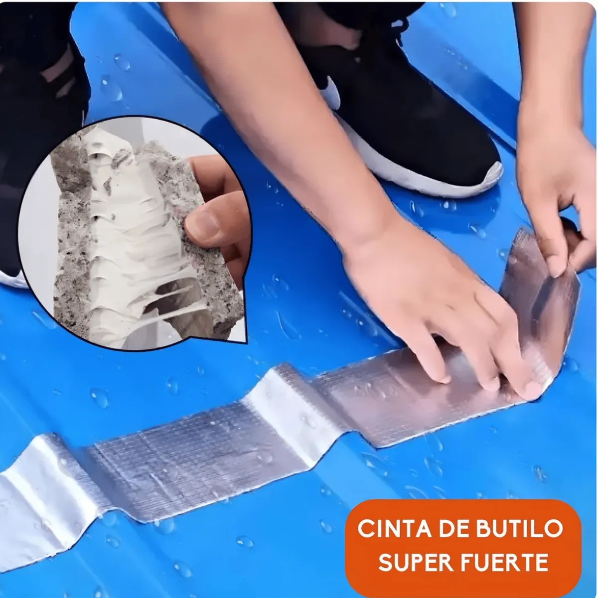 GENERICO - Cinta Adhesiva Tapagotera Techo  de 5cm X 5 Metros