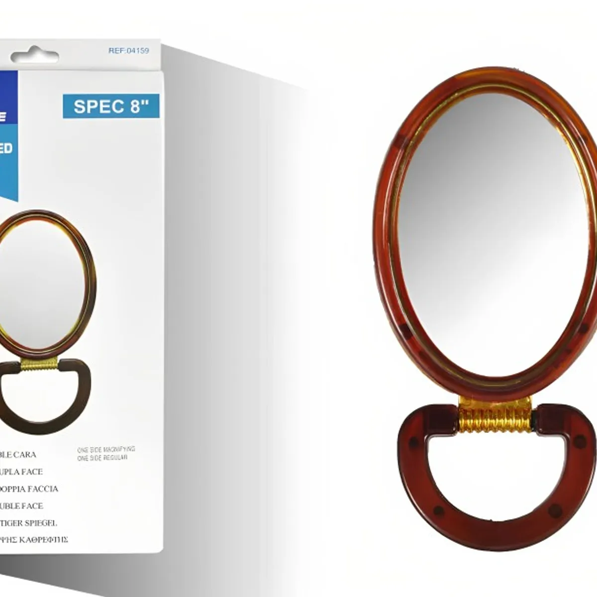 GENERICO - Espejo Doble Cara De Aumento Con Agarre 8¨.-