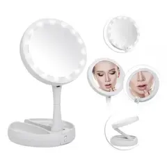 GENERICO - Espejo Con Luz Led Para Maquillaje Con Aumento X10 XJ-988