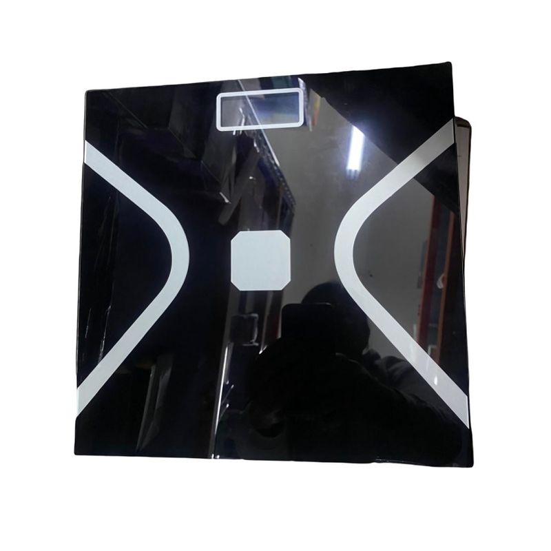 GENERICO - Pesa Corporal Digital De Vidrio 180kg Negro Diseño