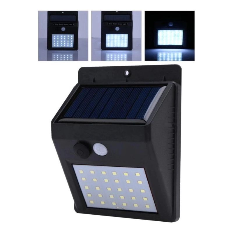 ROZENBERG SPA - Foco Led Solar 30 Led Con Sensor Movimiento Exterior