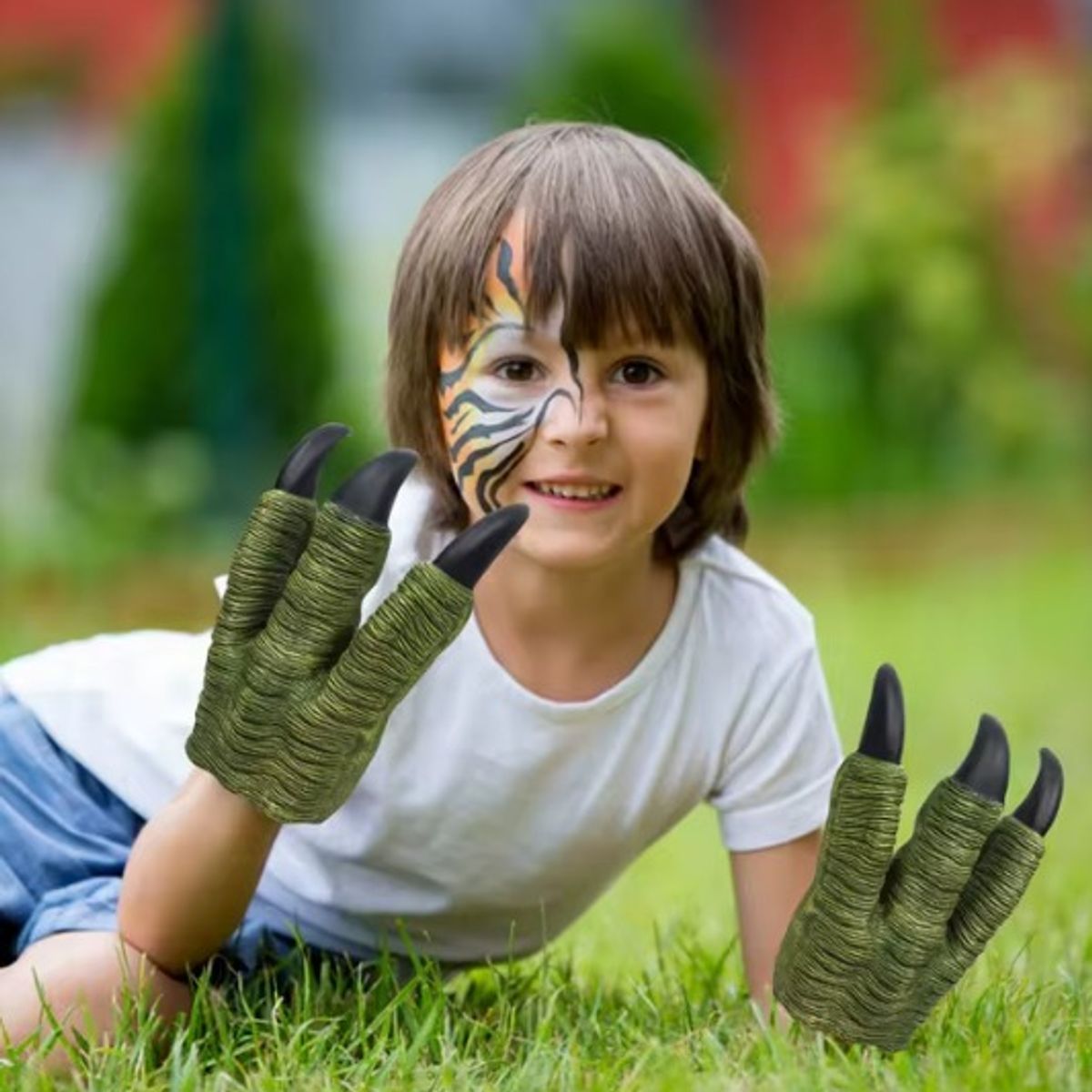 KUPREM - Guantes De Dinosaurio Velociraptor Realistas De Goma