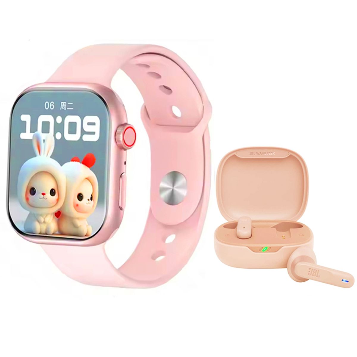 JBL - Audifonos JBL Wave 300 Vibe Rosa y  Toumi S10 Pro P Reloj inteligente