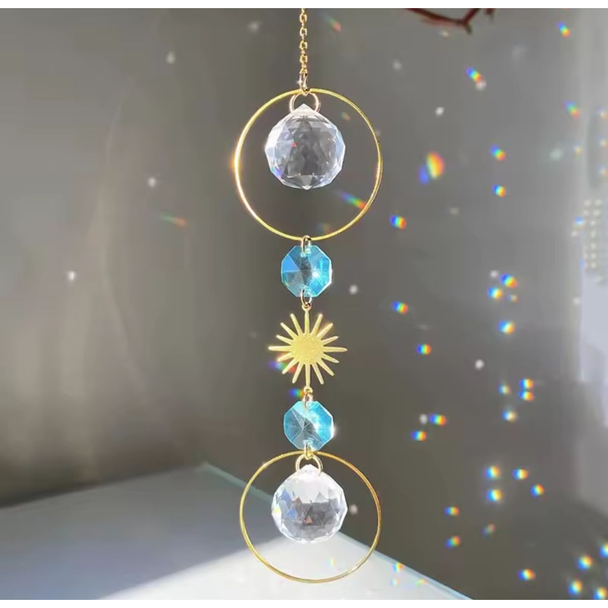 SAKURA - Atrapa sol AZUL  Dorado Sakura