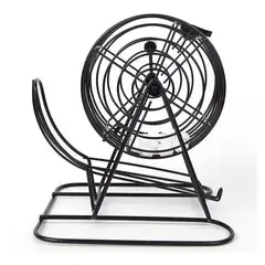 GENERICO - Set de bingo completo incluye tómbola fichas y pelotas negro