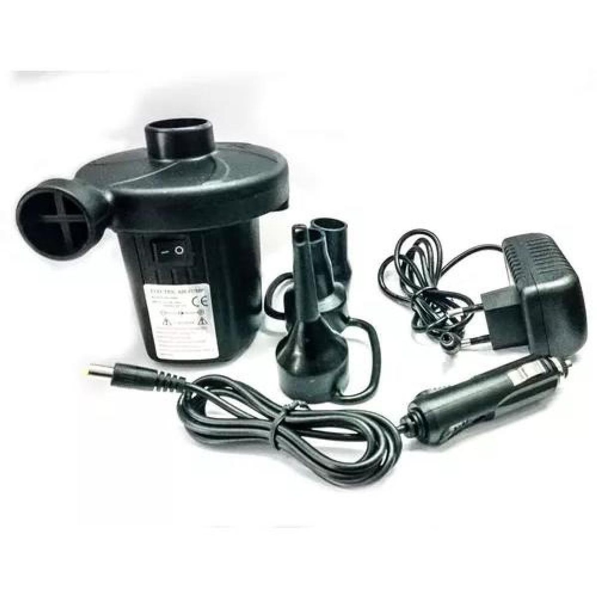 GENERICO - Inflador eléctrico multifuncional para colchón 220V12V color negro