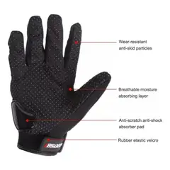 ROZENBERG SPA - Guantes Moto Malla Proteccion Reforzados Nudillos Palma