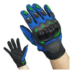 ROZENBERG SPA - Guantes Moto Malla Proteccion Reforzados Nudillos Palma Azul