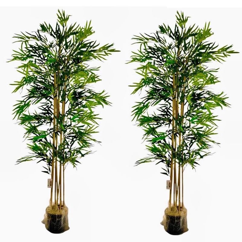 ARBUSTO REAL - 2 X 1 Bamboo Premium 150 cm. / 1095 Hojas Arbusto Real