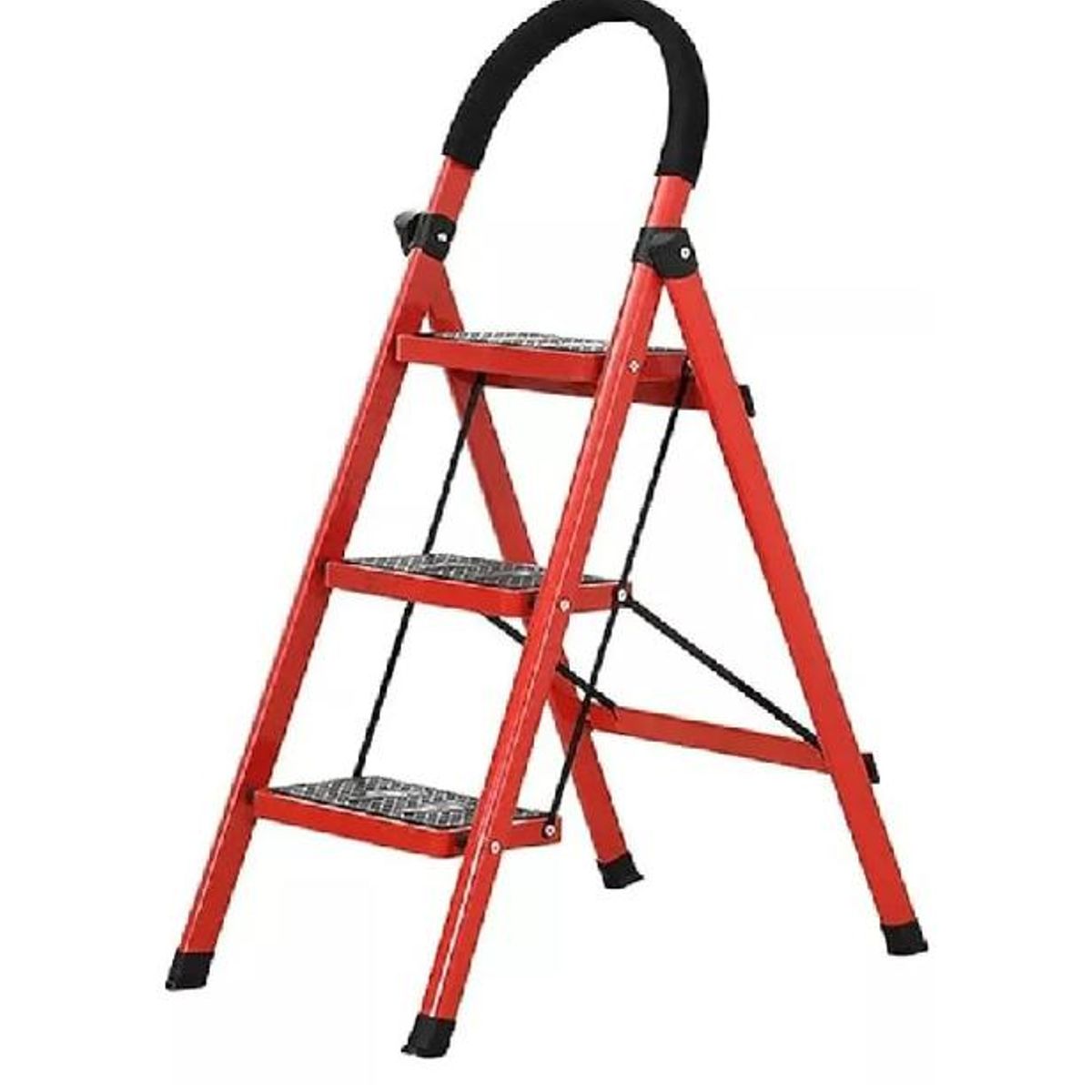 GENERICO - Escalera Antideslizante Plegable Roja