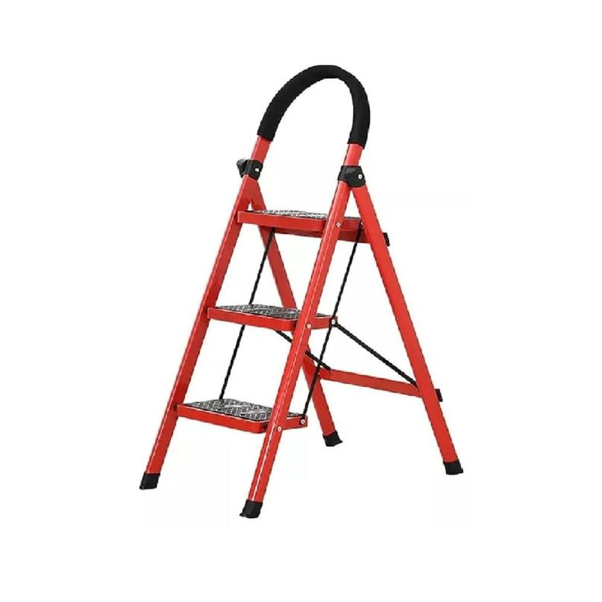 GENERICO - Escalera Antideslizante Plegable Roja