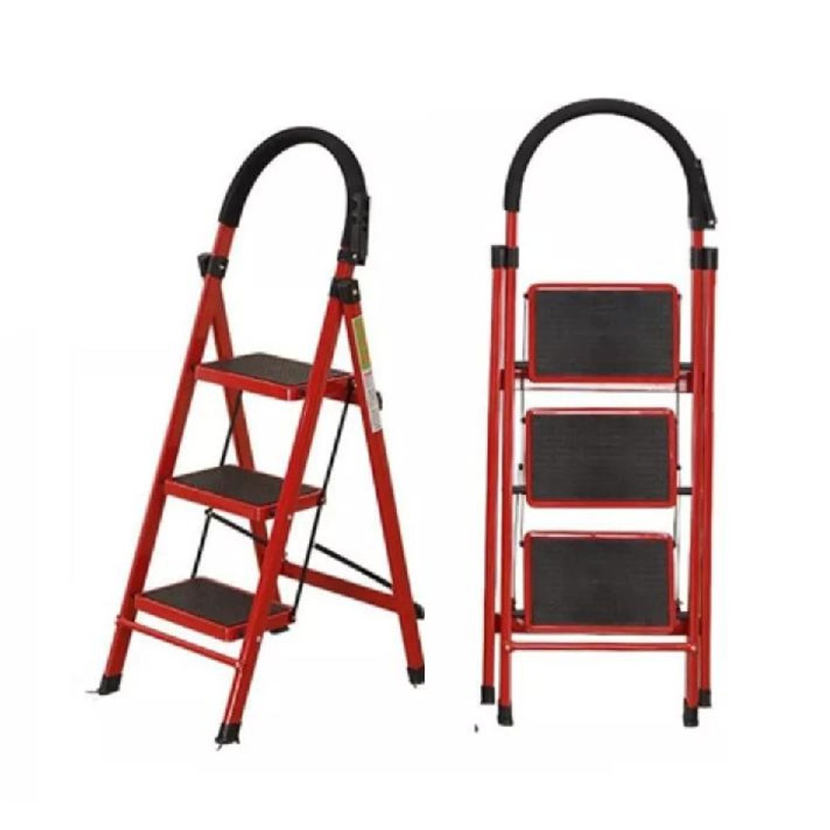 GENERICO - Escalera Antideslizante Plegable Roja