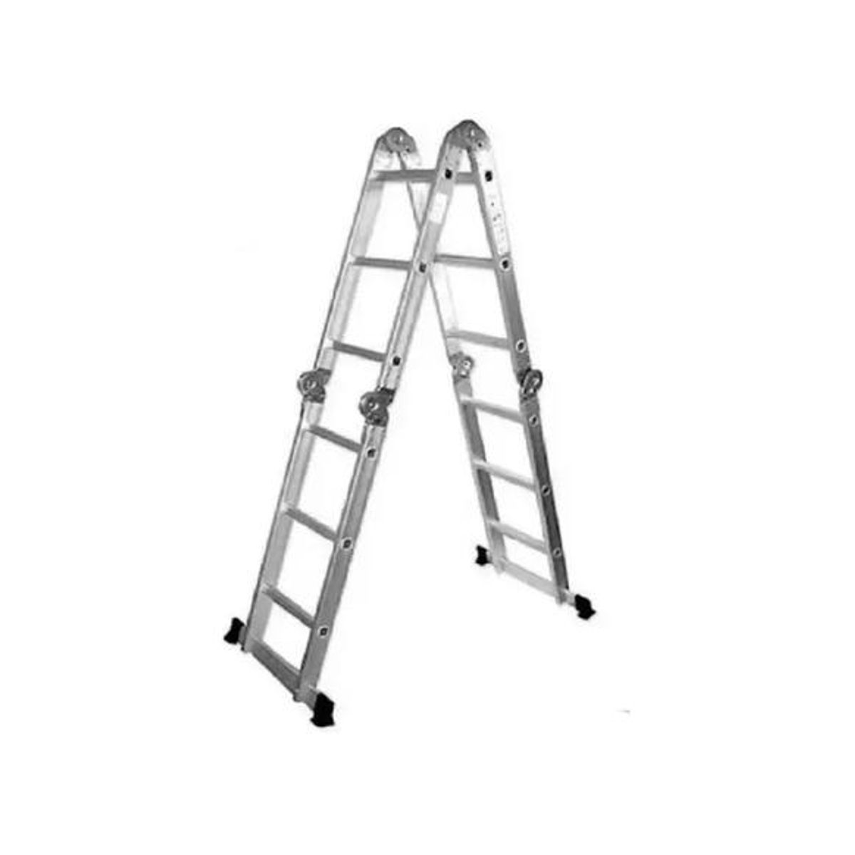 GENERICO - Escalera Aluminio Multiuso 57 Mts Gris