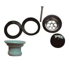 GENERICO - Desagüe Para Receptáculo Con Tapón De Goma 1 1/2