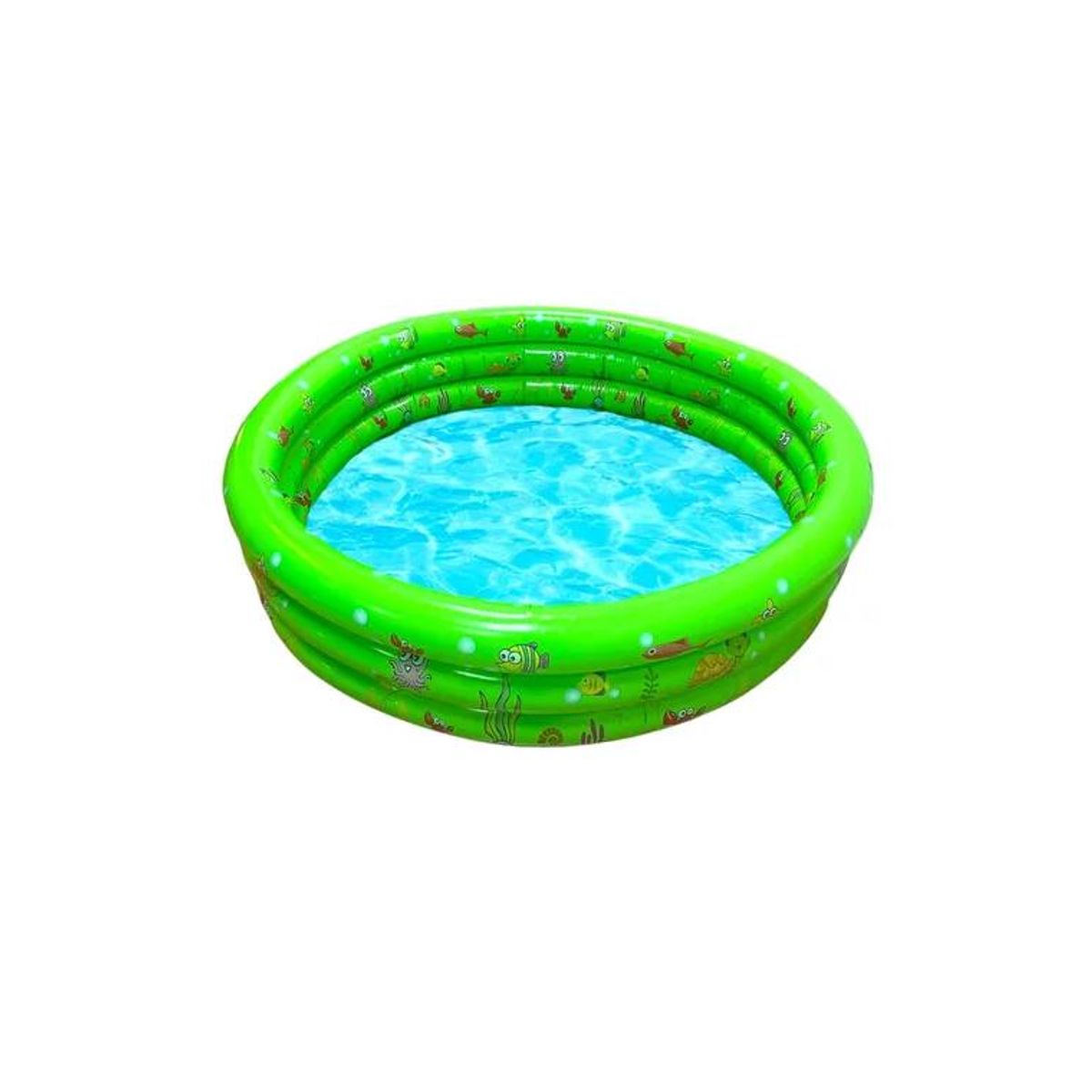 GENERICO - Piscina inflable plástico 3 anillos 130x35 cm verano niños verde