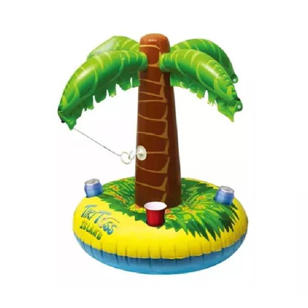 GENERICO - Flotador inflable palmera posa vaso multicolor