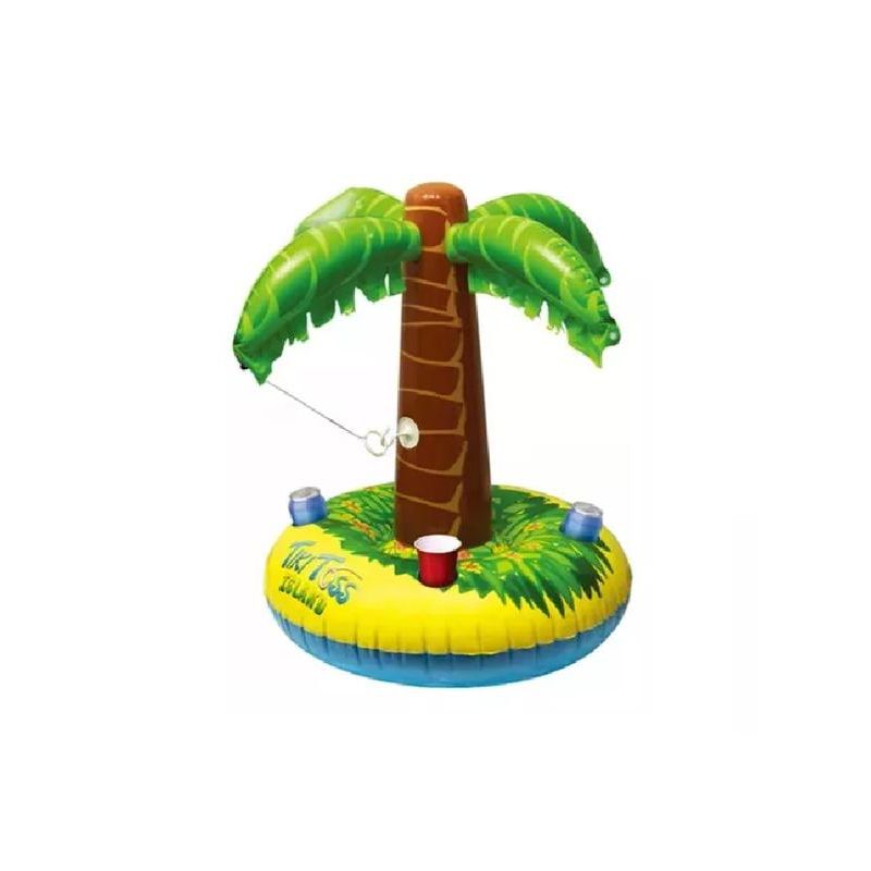 GENERICO - Flotador inflable palmera posa vaso multicolor