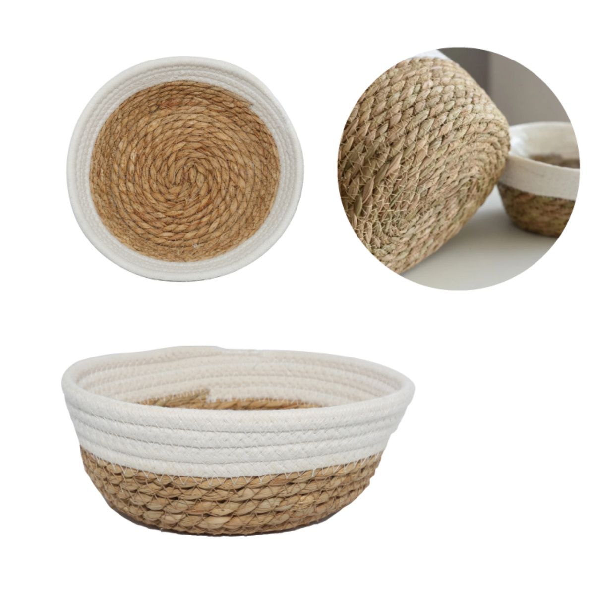 GENERICO - Cesta Fibra Algodón Redonda