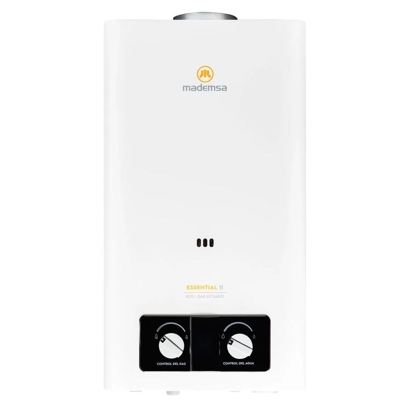 MADEMSA - Calefont Gas Licuado 11 Litros Tiro Natural Ionizado Essential MADEMSA