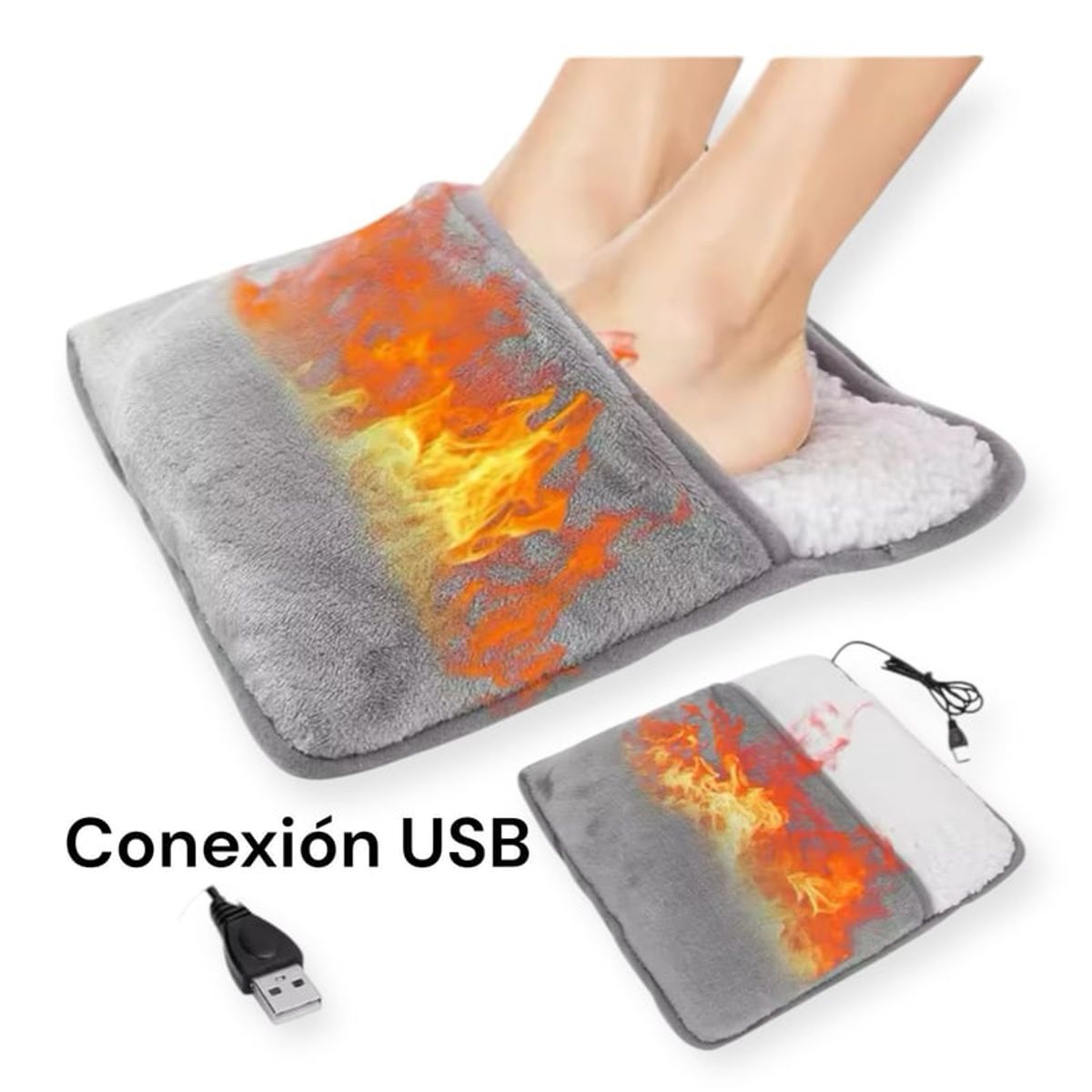 MOVI - Calienta Pies USB de Franela Térmica Portátil