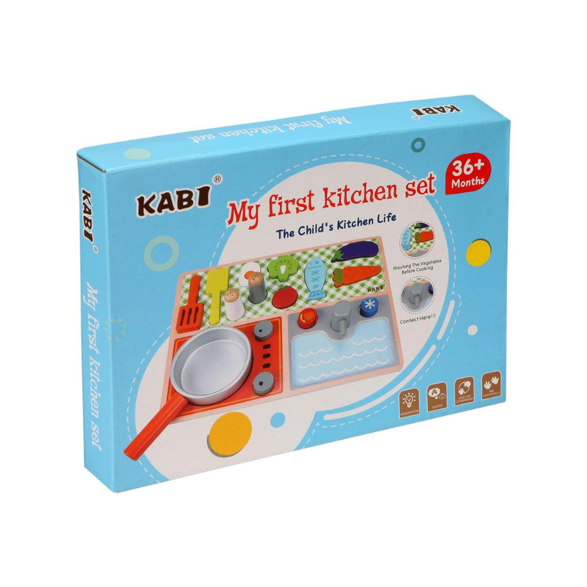 GENERICO - Juego Set Cocina Encimera Madera Ecológica Montessori