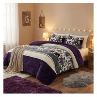 Cobertor Chiporro Invierno 2 Plazas - Morado Hojas M84