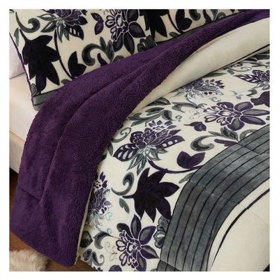 Imagen 2 del producto Cobertor Chiporro Invierno 2 Plazas - Morado Hojas M84