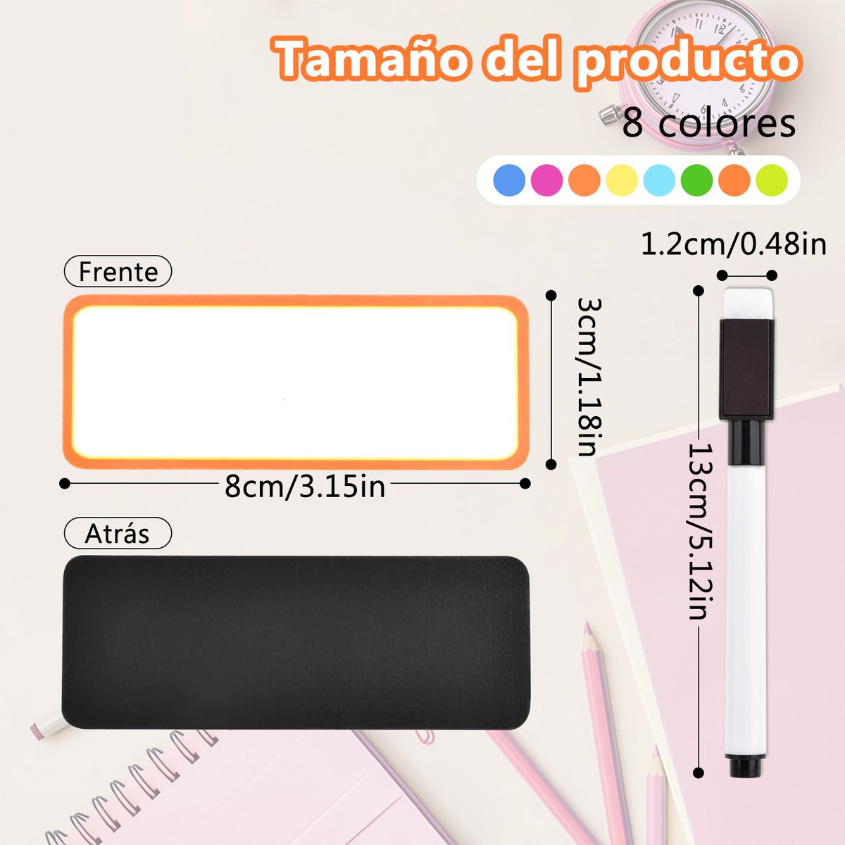 YAYKO - Etiquetas magnéticas reescribibles 40 unidades