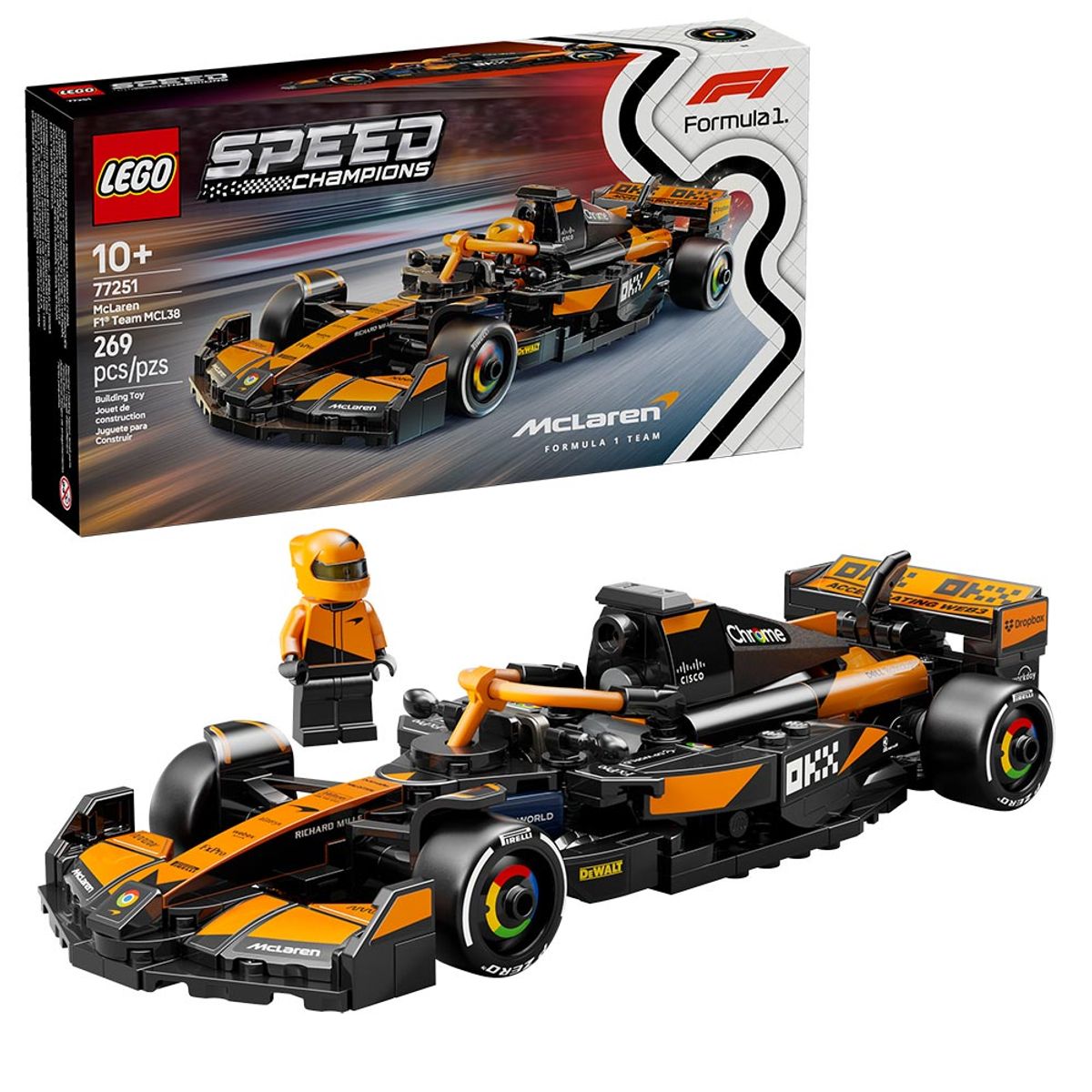LEGO - LEGO Speed Champions Auto de Carreras McLaren F1 Team MCL38 - 77251