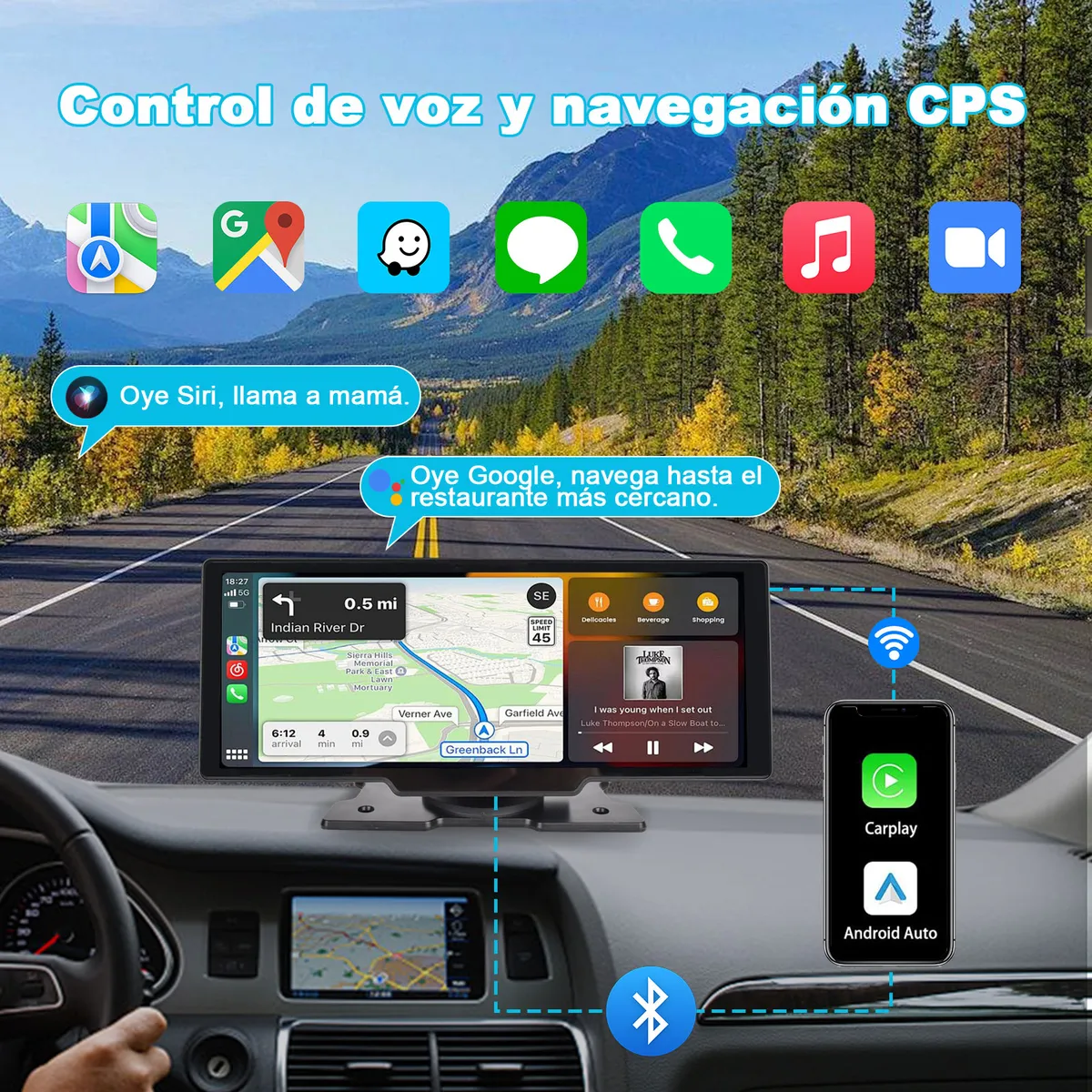 YAYKO - Cámara  Frontal Trasera   Para Carplay Android Auto  Hd 10.26 4K