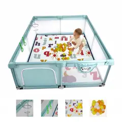 VIDITA - Corral Seguridad Bebes De Juego Con Alfombra Y Pelotas 180cm